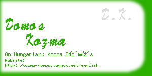 domos kozma business card